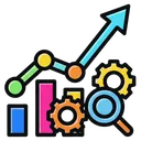 search engine optimization graph Pop Art icon