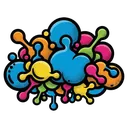 semantic keyword cloud Pop Art icon