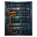 servers Oil Painting icon