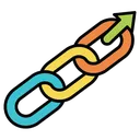 share link chain icon Pop Art icon