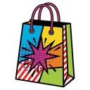 shopping bag Pop Art icon