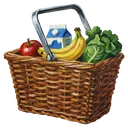 shopping basket Oil Painting icon