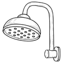 shower head Hand Drawn icon