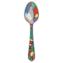 silver spoon Pop Art icon