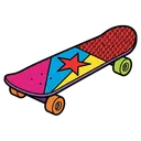 skateboard Pop Art icon