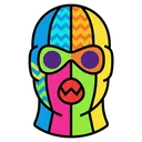 ski mask Pop Art icon