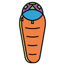 sleeping bag Pop Art icon