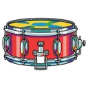 snare drum Pop Art icon