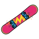 snowboard Pop Art icon
