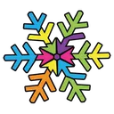 snowflake Pop Art icon