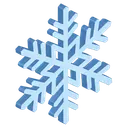 snowflake Isometric icon