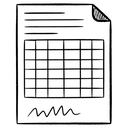 spreadsheet file Hand Drawn icon