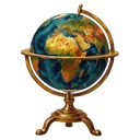 standing globe Oil Painting icon