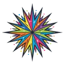 star burst Pop Art icon