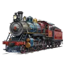 steam train Oil Painting icon