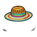 straw hat Pop Art icon