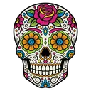 sugar skull Pop Art icon