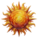 sun sunny day Oil Painting icon