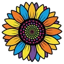 sunflower Pop Art icon