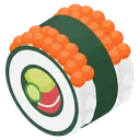 sushi roll Isometric icon