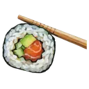 sushi roll chopsticks Oil Painting icon