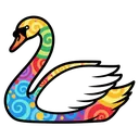 swan Pop Art icon