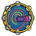 tambourine Pop Art icon