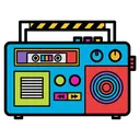 tape recorder Pop Art icon