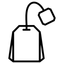tea bag Line Art icon
