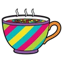 tea cup Pop Art icon