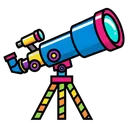 telescope Pop Art icon