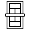 tennis court Line Art icon