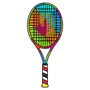 tennis racket Pop Art icon