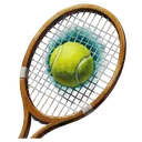 tennis racket ball Oil Painting icon