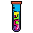 test tube Pop Art icon