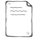 text document Hand Drawn icon