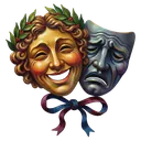 theater masks Oil Painting icon