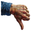 thumbs down Oil Painting icon