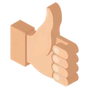 thumbs up Isometric icon