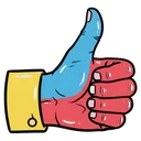 thumbs up Pop Art icon