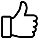 thumbs up review Line Art icon
