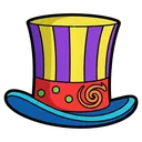 top hat Pop Art icon