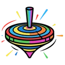top spinning Pop Art icon