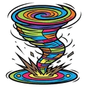 tornado Pop Art icon