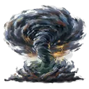 tornado storm warning Oil Painting icon