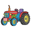 tractor Pop Art icon