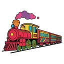train Pop Art icon