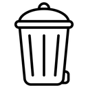 trash bin Line Art icon
