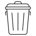 trash can Outline icon
