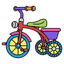 tricycle Pop Art icon